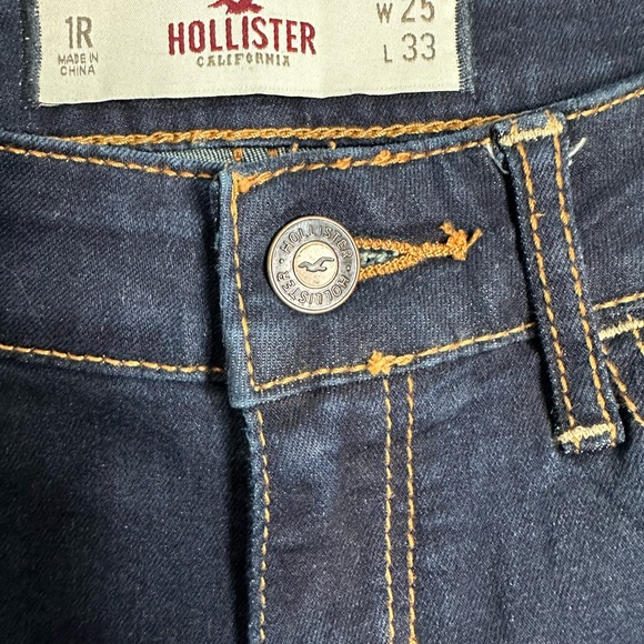 Hollister Straight Leg Jeans Blue Stretch Womens 25x 32” (label shows 25x 33) - Picture 3 of 5